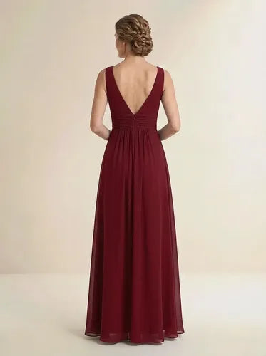 Vestido de gasa largo al tobillo