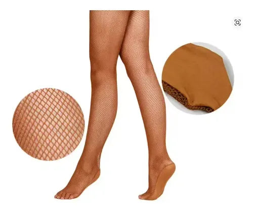 Pantimedias Red Malla Dura Baile Latino Antideslizante