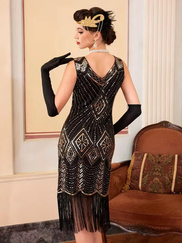 Vestido Baile Retro Gatsby Años 20 Charleston Vintage Va 632