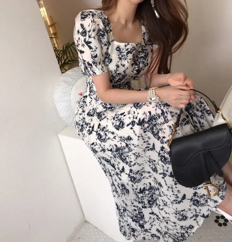 Vestido Plisado Coctel Fiesta Va 437 Blanco M