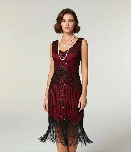 Vestido Fiesta Baile Retro Años 20 Charlestón Gatsby Va 615
