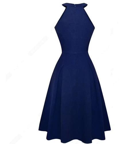 Vestido Corto Delpilar Va 412 Mujer Azul Oscuro