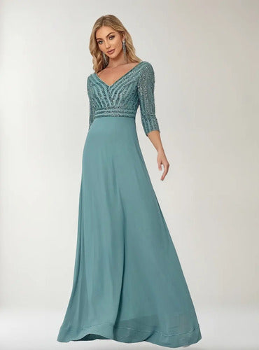 Vestido Fiesta Largo Matrimonio Talla Grande Ep 172