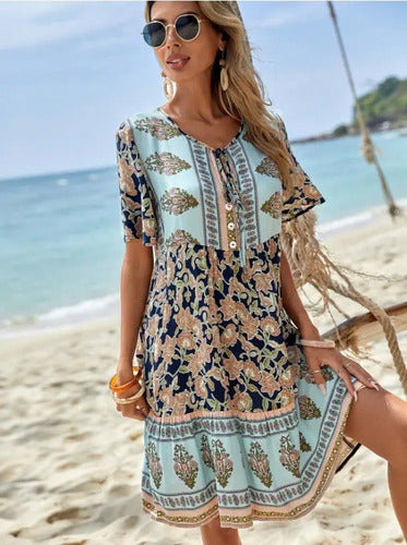 Vestidos Bohemio Hippie Corto