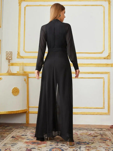 Entero Jumpsuit Mono Negro Fiesta  El 223 Negro M