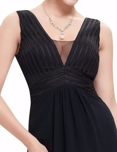 Vestido Fiesta Largo Graduación Matrimonio Ep 72 Negro 8