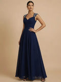 Vestido largo evasé hombros descubiertos