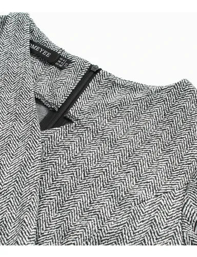 Vestido Ajustado Oficina Cóctel Escote Cruzado Mangas Va 585
