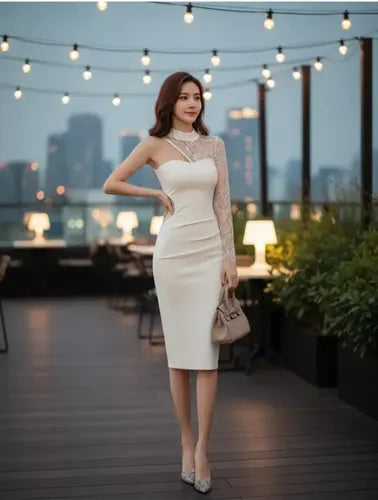 Vestido Blanco Novia Civil Fiesta Pequeño Busto Hq  31 Blanco M