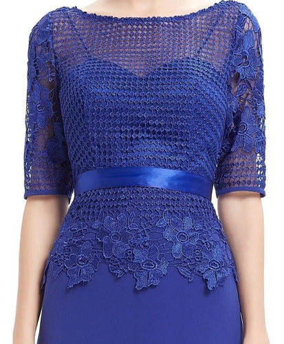 Vestido Largo Azul Fiesta Ep 90 Azul 6