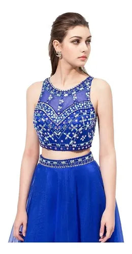 Vestido Fiesta Crop Top Falda Ep 302