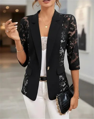 Blazer Con Encaje Chaqueta Bolero  Bb 16