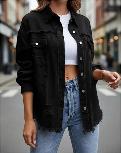 Abrigo Chaqueta Blazer Tapado Bb 35 Negro M