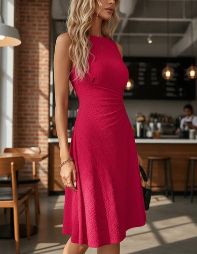 Vestido Oficina Cóctel Formal Acampanado Swing Va 547