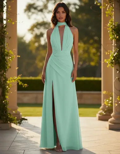 Vestido Largo Delpilar Va 543 Escote V Fiesta Mujer