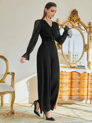 Entero Jumpsuit Mono Fiesta Manga Larga El 100