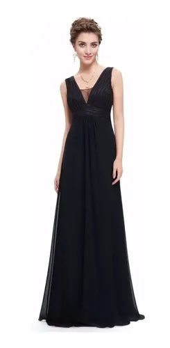 Vestido Fiesta Largo Graduación Matrimonio Ep 72 Negro 8