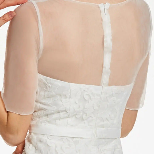 Vestido De Novia Mangas Encaje Transparencia Nd 03 Blanco 8