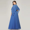 Vestido de Gasa Azul Acero - vista 2