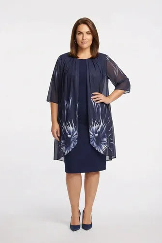 Vestido evasé midi talla grande