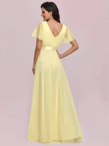 Vestido Tul Fiesta Largo Matrimonio Corte Imperio
