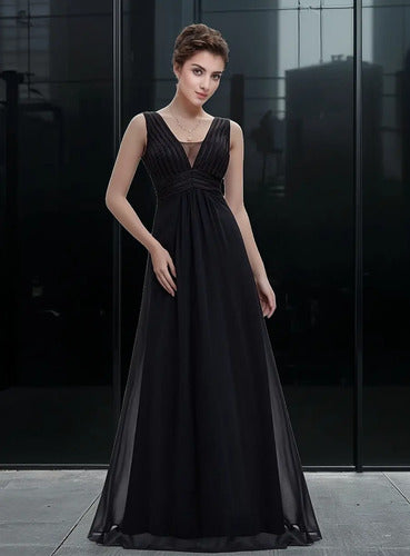 Vestido Fiesta Largo Graduación Matrimonio Ep 72 Negro 8