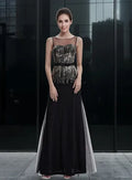 Vestido Fiesta Gasa Lentejuelas Ep 85  Negro 6