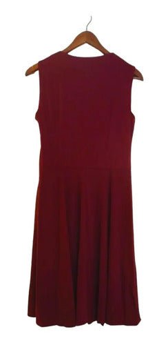 Vestido Vintage Pin Up Rojo Burdeo Va 407