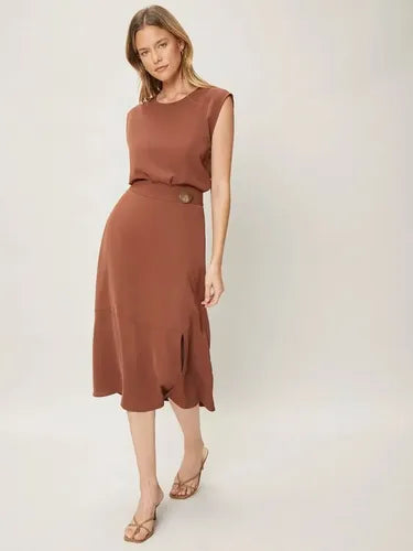 Vestido Elegante Conjunto 2 Piezas Blusa Falda Va 487