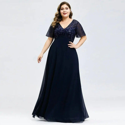 Vestido Fiesta Largo Graduación Gala Talla Grande Ep 129