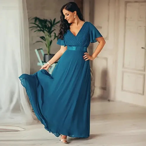 Vestido Fiesta Largo Graduación Talla Grande Ep 16