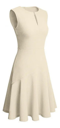 Vestido Oficina Cóctel Formal Acampanado Swing Va 484