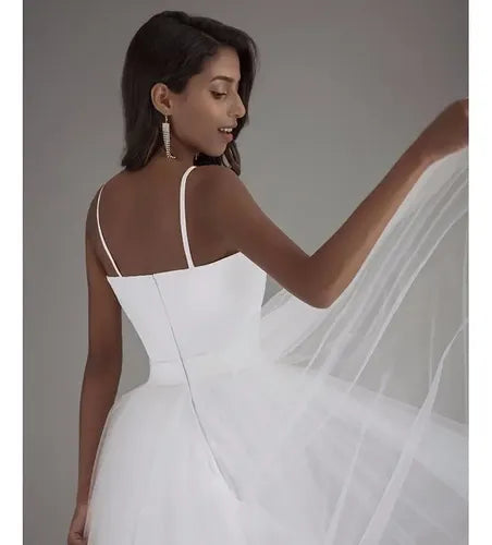 Vestido De Novia Escote Corazón 3 Capas De Tul Ns 01