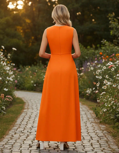 Vestido Largo Fiesta Escote V Mujer Va 640
