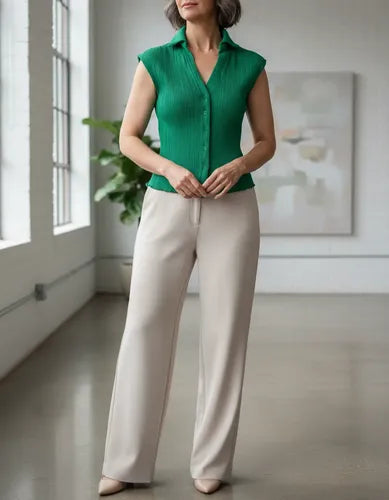 Top Polera Remera Blusa Mujer  Bb 71 Verde S