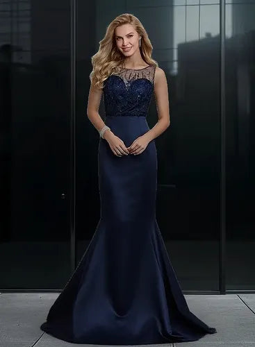 Vestidos Fiesta Azul Largo Sirena Ep 211 Azul 10