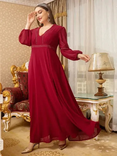Vestido Fiesta Largo Matrimonio Talla Grande Ep 425