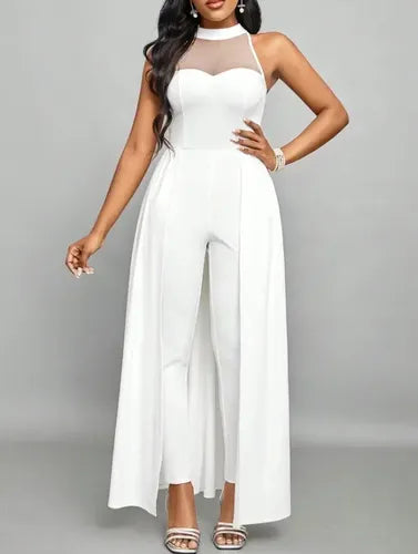 Entero Novia Jumpsuit Mono Fiesta Faldón  El 64 Blanco S