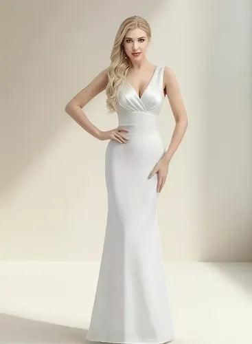 Vestido De Fiesta Novia Largo Ne 12 Blanco 10