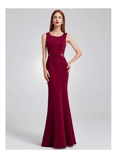 Vestido Largo Fiesta Sirena Escote Bote Ep 104