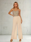 Entero Jumpsuit Mono Fiesta Lentejuela Pierna Ancha El 137
