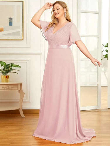 Vestido Fiesta Largo Graduación Talla Grande Ep 16
