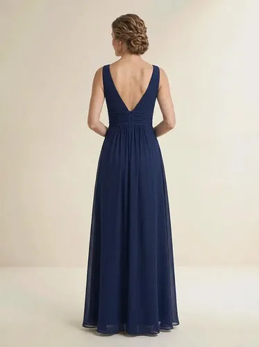 Vestido de gasa largo al tobillo