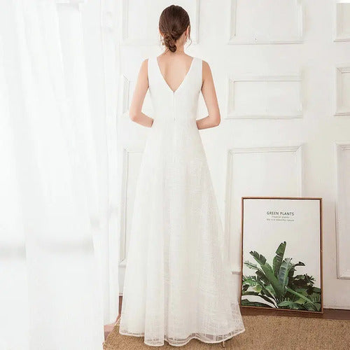 Vestido De Novia Largo Evasé Ne 15