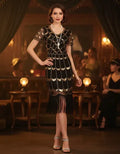 Vestido De Baile Retro Gatsby, Años 20 Charleston  Va 637 Negro-dorado M