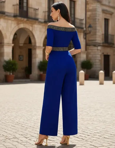 Entero Jumpsuit Mono Fiesta Hombros Descubiertos El 81