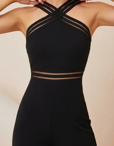 Entero Jumpsuit Mono Negro Fiesta  El 129