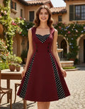 Vestido midi multicolor estilo pin-up vintage años 50 corte evasé