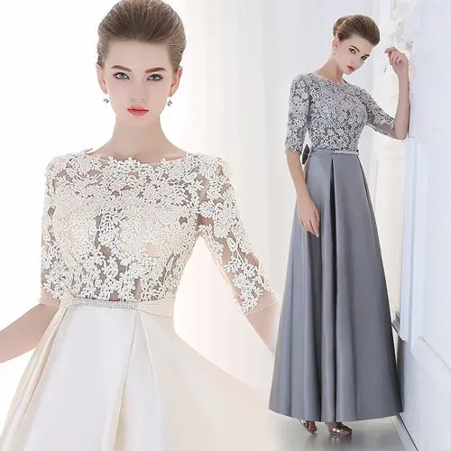 Vestido Fiesta Dama De Honor Ns 02 Crema 6