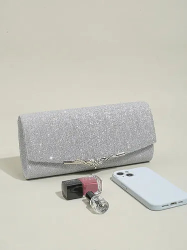 Cartera Clutch Brillosa Delpilar Ct 13 Mujer Noche
